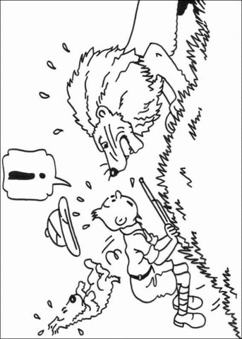 Tintin In Congo  Coloring page