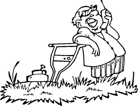 Tired Man  Coloring page