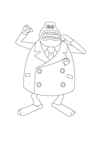 The Toad is Angry Coloring page