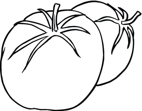 Tomato Behind the Other Tomato Coloring page