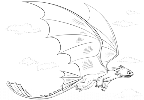 Toothless Dragon Coloring page