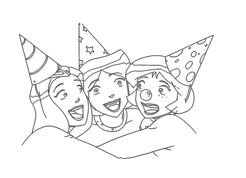 Hen-party Coloring page