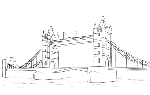 Tower Bridge Coloring page
