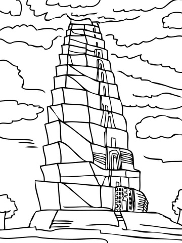 Tower of Babel Coloring page