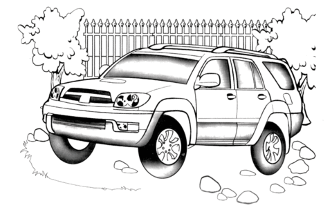 Toyota 4runner  Coloring page