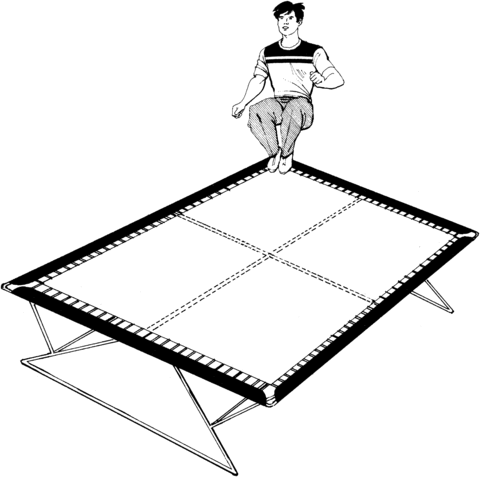 Trampoline Jumping Coloring page