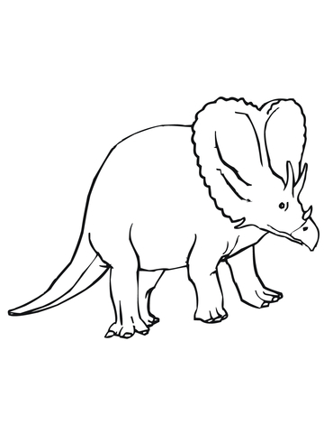 Triceratops Cretaceous Period Dinosaur Coloring page
