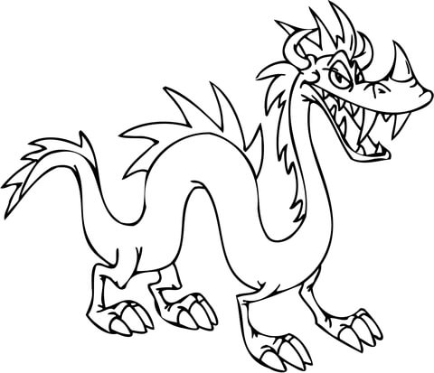 Tricky Dragon Coloring page