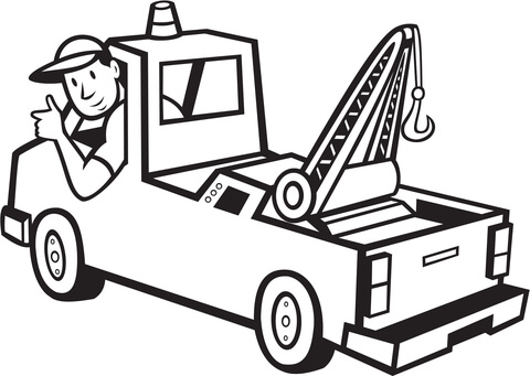 Truck Driver Coloring page