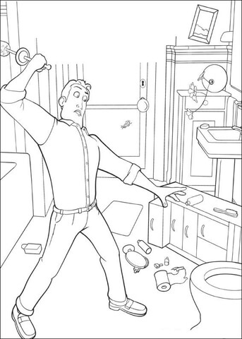 Ken is allergic to bees Coloring page