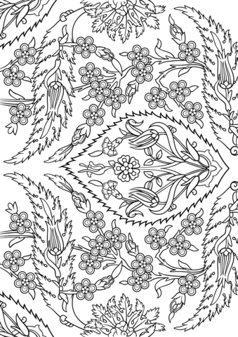 Turkish Tiles Coloring page