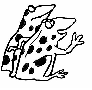 Two Frogs Coloring page