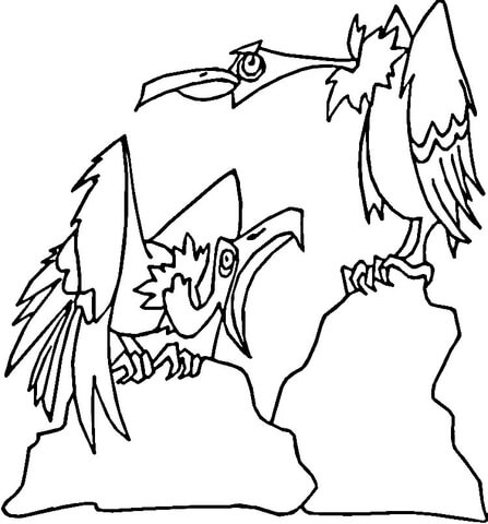 Two Old Hawks  Coloring page