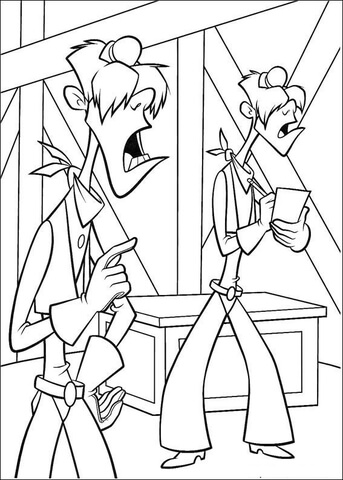 Two men Coloring page