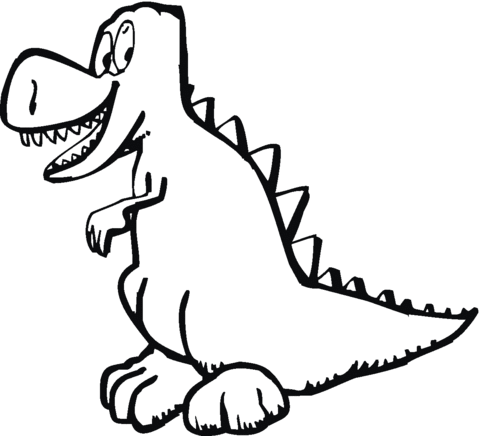 Tyrannosaurus Illustration Coloring page