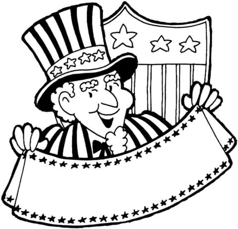 Uncle Sam  Coloring page