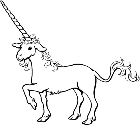Unicorn  Coloring page
