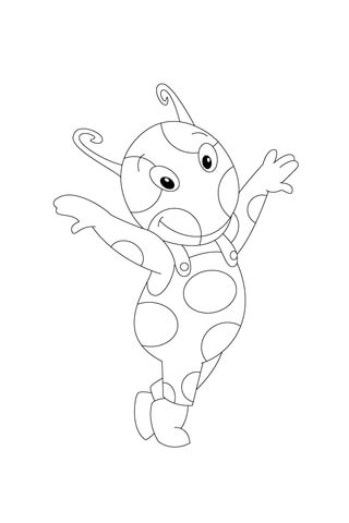Uniqua Is Dancing On The Spot Coloring page
