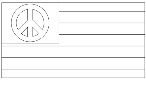 US Peace Flag Coloring page