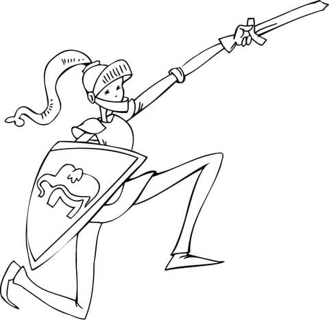 U.S. Republican Dressed in a Knight Suit Coloring page