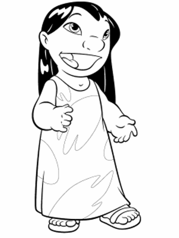 Lilo in Sandals  Coloring page