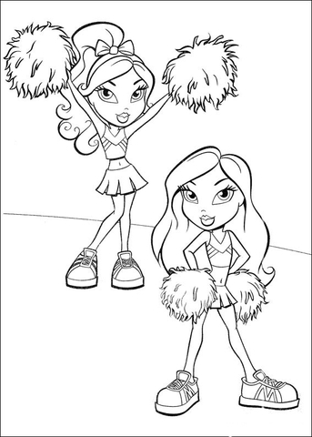 Cheerleading pom poms Coloring page