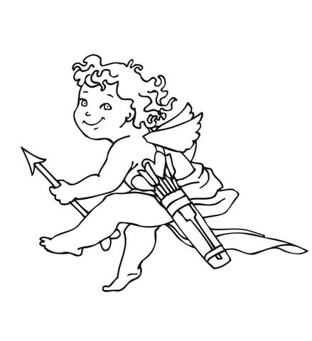 Valentine's Day Cupid Coloring page