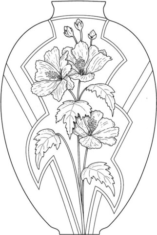 Vase With Flowers  Coloring page