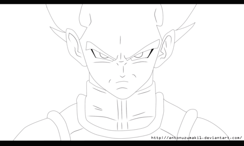 Vegetta from Dragon Ball Z Coloring page