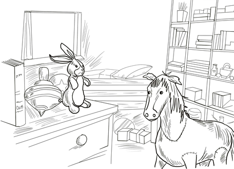 Velveteen Rabbit and Skin Horse Coloring page