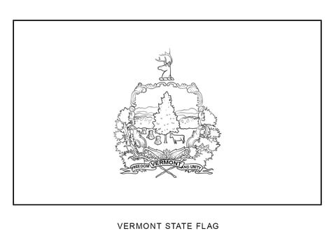 Vermont State Flag Coloring page