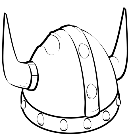 Viking Helmet Coloring page