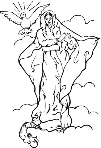 Virgin Mary Coloring page