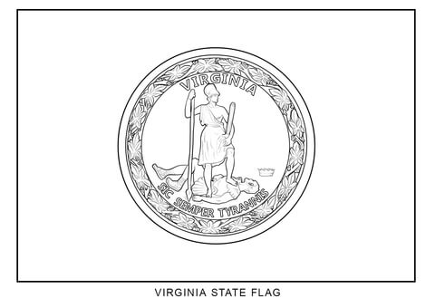 Virginia State Flag Coloring page