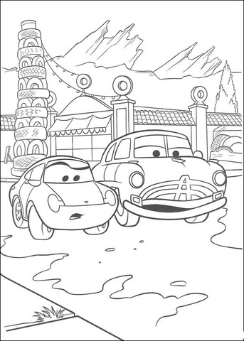 Sally and Doc Hudson Coloring page