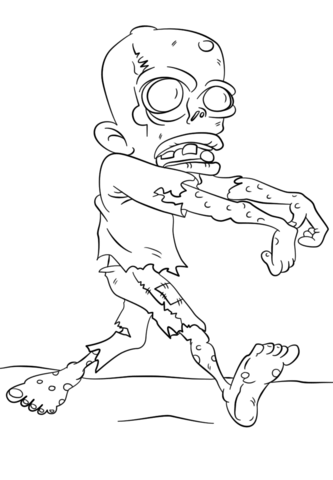 Walking Dead Zombie Coloring page