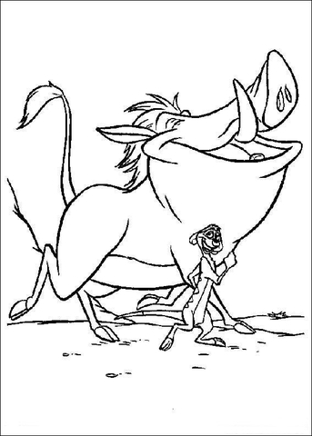 Proud Pumbaa Coloring page
