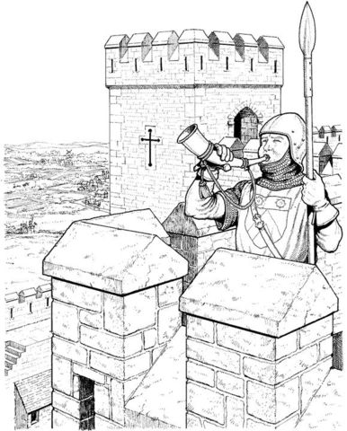 Warrior In The Castle   Coloring page