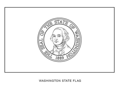 Washington State Flag Coloring page