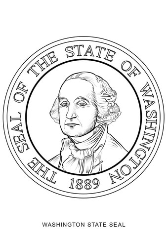 Washington State Seal Coloring page