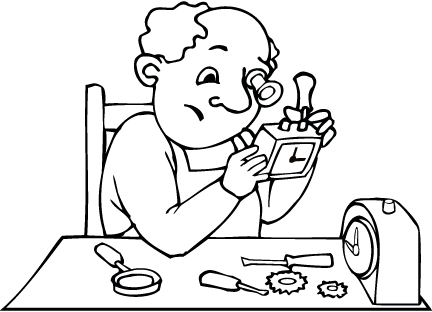 Watchmaker Coloring page