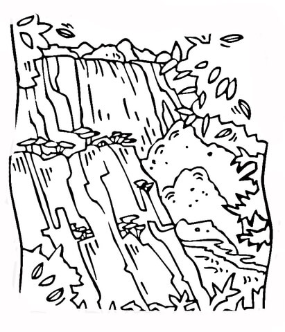 Waterfall Victoria  Coloring page