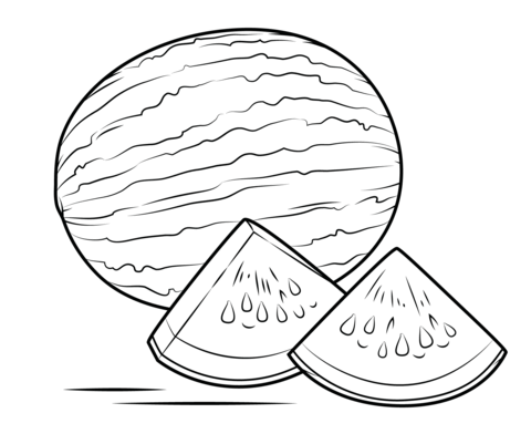 Watermelon Coloring page