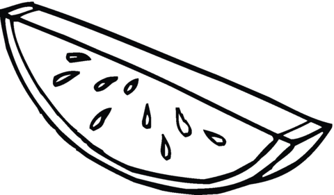 Slice of watermelon Coloring page
