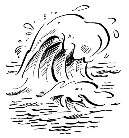 Waves On The Ocean  Coloring page