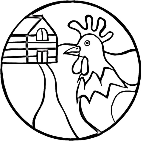 Way to the Barn  Coloring page