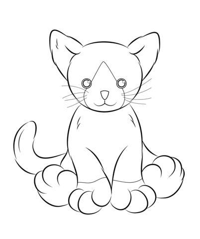 Webkinz Cat Coloring page