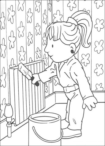 Wendy Is Painting Wallpaper Coloring page