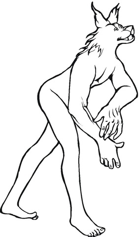 Werewolf Coloring page