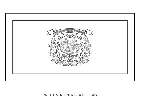 West Virginia State Flag Coloring page